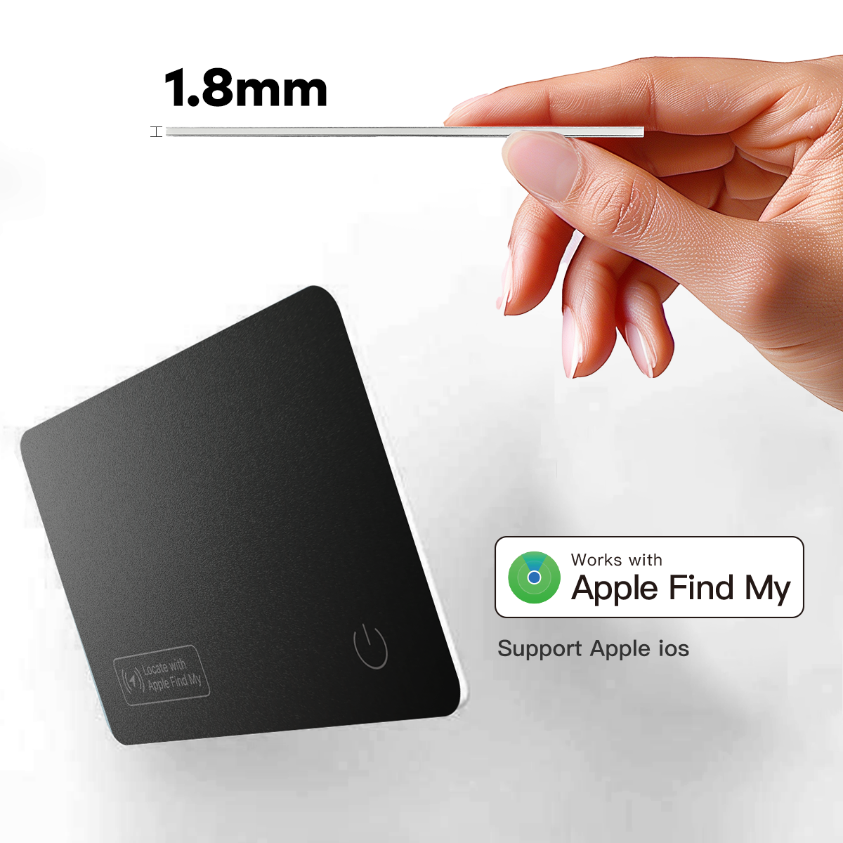 Thin MFi Certified GPS Wallet Tracker