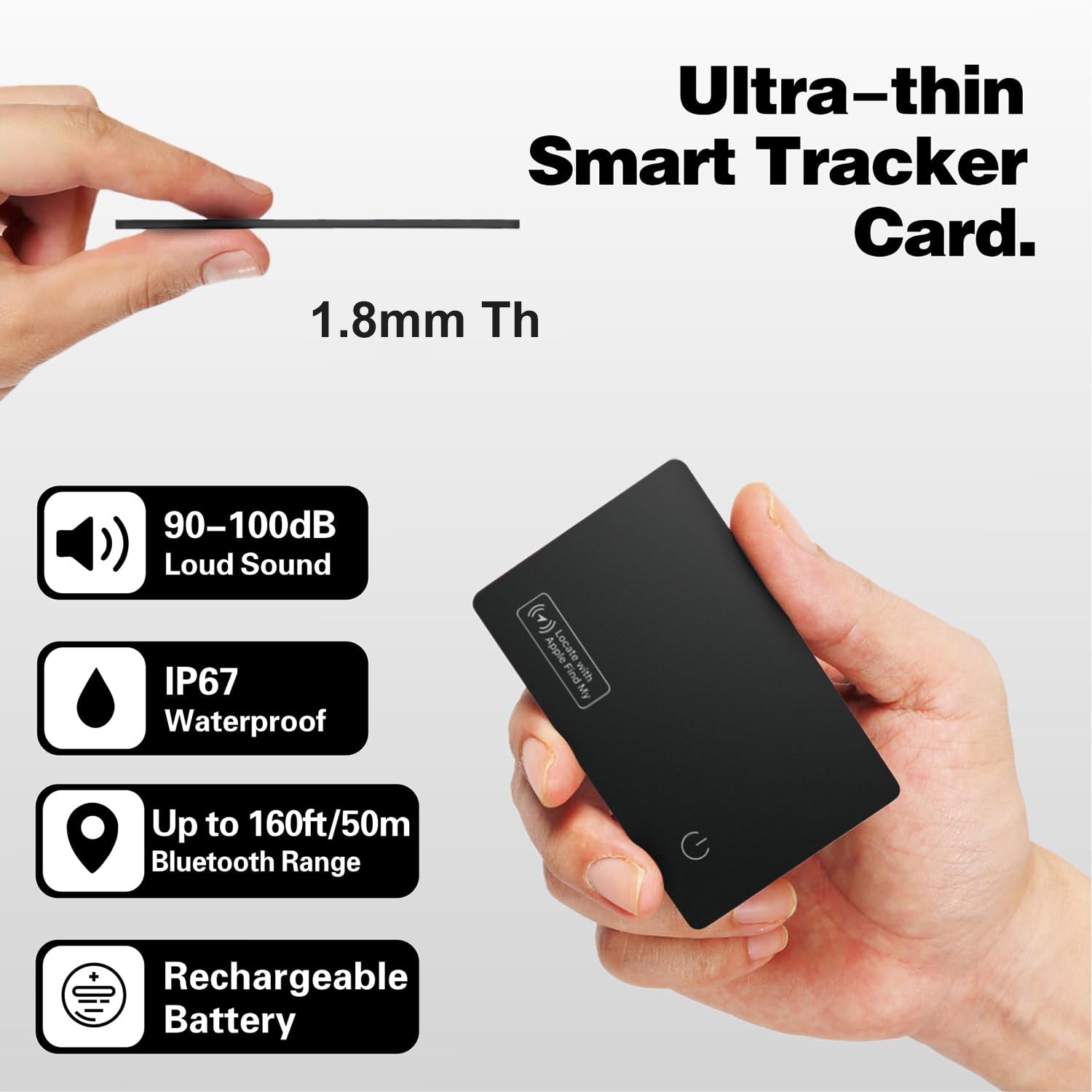 Thin MFi Certified GPS Wallet Tracker